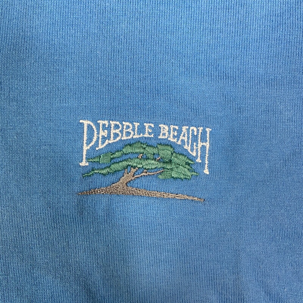 Vintage Crazy Shirt Hawaii Pebble Beach Polo Shirt Mens XL Blue Cotton USA - Picture 2 of 8